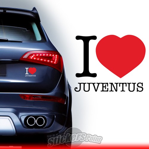 Adesivo love juventus - adesivo,